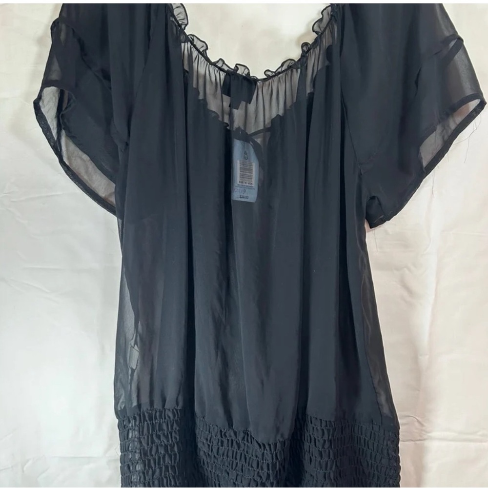 Torrid Black Sheer Blouse